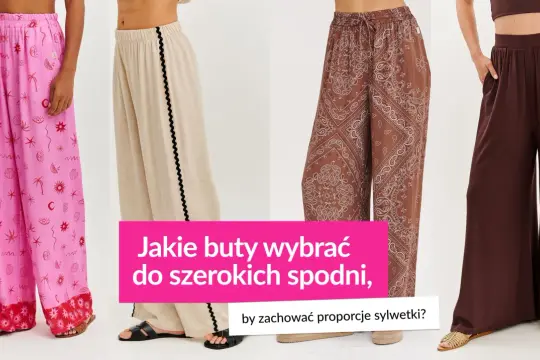 Różowe, beżowe, brązowe szerokie spodnie 7/8. Jakie buty do szerokich spodni wybrać, by zachować proporcje sylwetki?